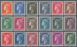 Luxemburg: 1948/1951, Definitive Issue 'Great Duchess Charlotte' Complete Set Of 18 In A Lot With Ab - Andere & Zonder Classificatie