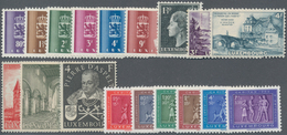 Luxemburg: 1953, Year Set Incl. Royal Wedding Set/6, Definitive Issue 'Great Duchess Charlotte' 1.20 - Autres & Non Classés