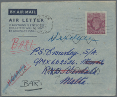 Malta: 1944/1970's Aerograms: Accumulation Of About 260 Aerograms, Used/unused, From 1944 GB To Malt - Malta