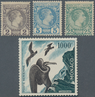 Monaco: 1885-1955: Group Of More Than 50 Stamps, From 1st Issue (mint And Used) To 1955 'Cormorant' - Ungebraucht