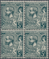 Monaco: 1921, Prince Albert I. 5fr. Dark-green In A Lot With 25 Stamps Incl. Some Strips And Blocks, - Neufs