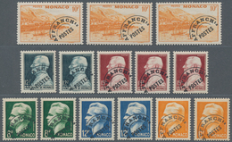 Monaco: 1943/1988, PRE-CANCELS Duplicates On 19 Stockcards With Several Better Early Issues And The - Neufs