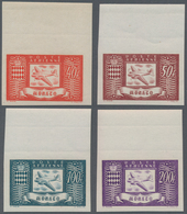 Monaco: 1946, Airmail Definitives (airplane Douglas DC3) Complete Set Of Four In A Lot With 75 IMPER - Ungebraucht