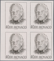 Monaco: 1946/1993, Accumulation With Only IMPERFORATE Stamps Including Single Stamps And Complete Se - Ongebruikt