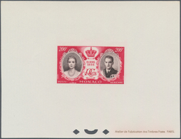 Monaco: 1956, Wedding Of Prince Rainier III. And Grace Kelly 200fr. Airmail Stamp In A Lot With 25 E - Neufs