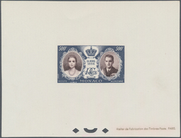 Monaco: 1956, Wedding Of Prince Rainier III. And Grace Kelly 500fr. Airmail Stamp In A Lot With 25 E - Nuovi