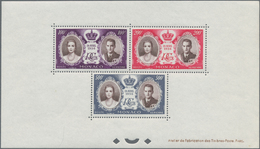 Monaco: 1956, Wedding Of Prince Rainier III. And Grace Kelly Mint Never Hinged. Five Complete Sets O - Unused Stamps