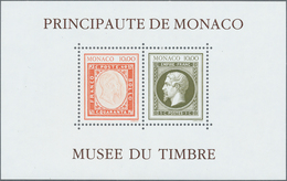 Monaco: 1992, Monaco Stamp Museum, Souvenir Sheet Without Impression Of Postmarks, Ten Copies Unmoun - Ungebraucht