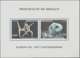 Monaco: 1993, Cept "Contemporary Art", Bloc Speciaux, 55 Pieces Mint Never Hinged. Maury BS20 (55), - Ongebruikt