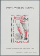 Monaco: 1994, Football World Championship USA In A Lot With 35 Perforated Special Miniature Sheets, - Ungebraucht