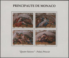 Monaco: 2002, 0,50/1,00/1,50/2,00 €, Four Seasons, 2000 Copies Of This Souvenir Sheet MNH. Michel Bl - Neufs