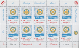 Monaco: 2005, 0.55, 0.70 € Rotary, 770 Complete Sheets Per Issue With 7.700 Sets Mint Never Hinged. - Ungebraucht