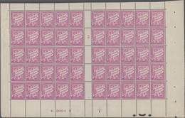 Monaco - Portomarken: 1926/1943, Duval 20c.-5fr., Complete Set Of Nine Stamps Each In Blocks Of 50 ( - Postage Due