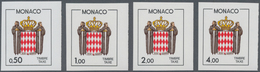 Monaco - Portomarken: 1986, Postage Dues 'Coat Of Arms' Complete Set Of Four In A Lot With About 100 - Segnatasse