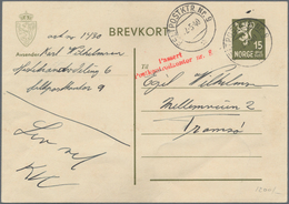 Norwegen: 1856/1970, Very Interessting Lot Of Covers, Postcards And Postal Stationeries With Focus O - Gebruikt