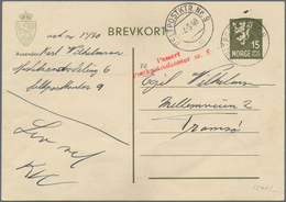 Norwegen: 1856/1970, Very Interessting Lot Of Covers, Postcards And Postal Stationeries With Focus O - Oblitérés