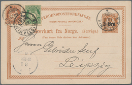 Norwegen - Ganzsachen: 1872/1987 2 Albums With Ca. 450 Commercially Used And CTO-used Postal Station - Postwaardestukken