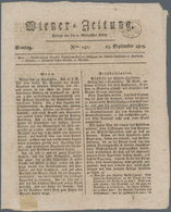 Österreich: 1809 - 1846 (ca.), 4 Zeitungsausschnitte Mit Stempeln Und 17 Ausschnitte Mit Verschieden - Verzamelingen