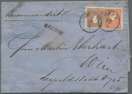 Österreich: 1860/1878, Partie Von 25 Briefhüllen Mit Meist Einzelfrankaturen, Dabei Drei EF MiNr. 18 - Verzamelingen