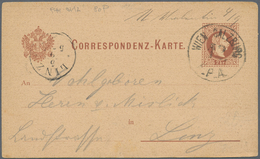 Österreich: 1878 - 1900 (ca.), Posten Von über 50 Ganzsachen Und Briefen, Dabei Große Stempelvielfal - Collections