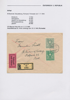 Österreich: 1945/1946, Gehaltvolle Sammlung Mit Ca.70 Belegen Der Nachkriegszeit, Dabei Als Schwerpu - Verzamelingen