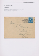 Österreich: 1945/1946, POSTVERKEHR ÖSTERREICH/CSR: Gehaltvolle Spezialsammlung Zum Postverkehr Zwisc - Verzamelingen