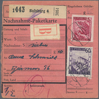 Österreich: 1946, 21 Paketkarten-Stammteile Jeweils Frankiert Mit Marken Der Landschaftsausgabe 1946 - Verzamelingen