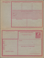 Österreich - Ganzsachen: 1913/30, Fünf Ungebrauchte Und Eine Gebrauchte (nicht Gestempelte) Postauft - Andere & Zonder Classificatie