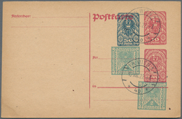 Österreich - Privatganzsachen: 1919/22, Kleiner Posten Von Ca. 40 Gebrauchten Und Ungebrauchten Priv - Autres & Non Classés
