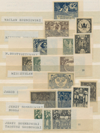 Polen: 1917/18 Ca.: Collection Of 127 PROOFS, All Different And Imperf, From More Than 35 Artists/de - Usati