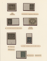Polen: 1918, Collection Of 118 Imperforate Essays For The 1st Definitve Issue Of Poland, All Of Them - Oblitérés