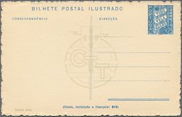 Portugal - Ganzsachen: 1936, Ca. 40 Unused Picture Postal Stationery Cards All With 25 (c) Blue On W - Postal Stationery