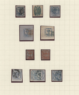 Rumänien: 1858/1864, A Splendid Collection Of Ten Stamps On Album Page, Comprising E.g. Five Copies - Usado