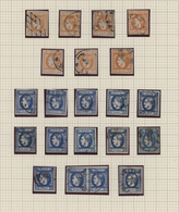 Rumänien: 1869/1872, Carol Heads, Specialised Collection Of 90 Stamps Of All Denominations On Album - Used Stamps