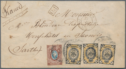 Russland: 1807/1922, Nice Accumulation Of Approx. 30 Covers, Cards, One Postal Parcel Card With Decl - Cartas & Documentos