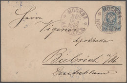 Russland: 1873-1928, Collection Of Ca. 60 Covers, Viewcards (only Railway Stations!) And Commerciall - Lettres & Documents