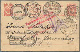 Russland: 1890-1913, Little Holding Of Ca. 20 Covers And Used Postal Stionery Cards, One Card Sent A - Lettres & Documents