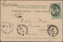 Russland: 1899-1925, Six Viewcards With Different Cancels Of Shipmail (Perm-Nishniy, Nishniy-Rybinsk - Briefe U. Dokumente