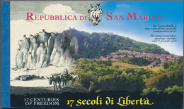 San Marino: 2000, 1700 Years Republic Of San Marino, 500 Booklets Of Mi.no. MH 6 , Contains Mi.no. 1 - Briefe U. Dokumente