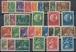 Schweden: 1920/1936, Mint Assortment Of Better Issues Incl. Both 1924 UPU Sets (1st Issue MNH, 2nd I - Briefe U. Dokumente