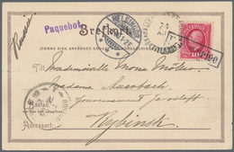Schweden - Stempel: 1845/1957, Collection Of About 36 Letters/cards, Nearly All With Ship-post Cance - Autres & Non Classés