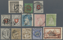 Schweiz: 1846-1967: Umfangreiche Gestempelte Sammlung In Zwei Alben, Startend Mit Einer Zürich 6 Rp. - Collections