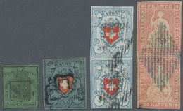 Schweiz: 1848-1990 Sammlung Von Meist Gestempelten Marken Der Schweiz In 3 Vordruckalben Sowie Eine - Collections