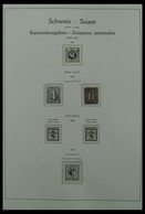 Schweiz: 1850-1987: Beautiful, Very Well Filled, Canceled Collection Switzerland 1850-1987 In 3 Leuc - Sammlungen