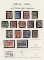 Schweiz - Internationale Organisationen: 1922/1995, Saubere Gestempelte Bzw. Postfrische Sammlung Au - Altri & Non Classificati