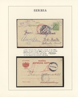 Serbien - Besonderheiten: 1914/1918, WWI, Collection Of Ten Cards Incl. Field Post And POW Mail, In - Serbie