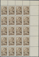 Sowjetunion: 1959, Definitive Issue 25kop. Civil Engineer In A Lot With 75 Stamps In Larger Blocks, - Lettres & Documents