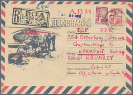 Sowjetunion: 1961/77 Holding Of About 790 Used/CTO And Unused Various Picture Covers Of The 10th And - Lettres & Documents