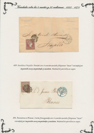 Spanien: 1851/1871, Extensive Exhibition Collction On Leaves Featuring About 200+ Letters On 108 Pag - Lettres & Documents