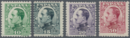 Spanien: 1930, King Alfonso XIII. Definitives Four Different Values In A Lot With About 445 Stamps I - Storia Postale